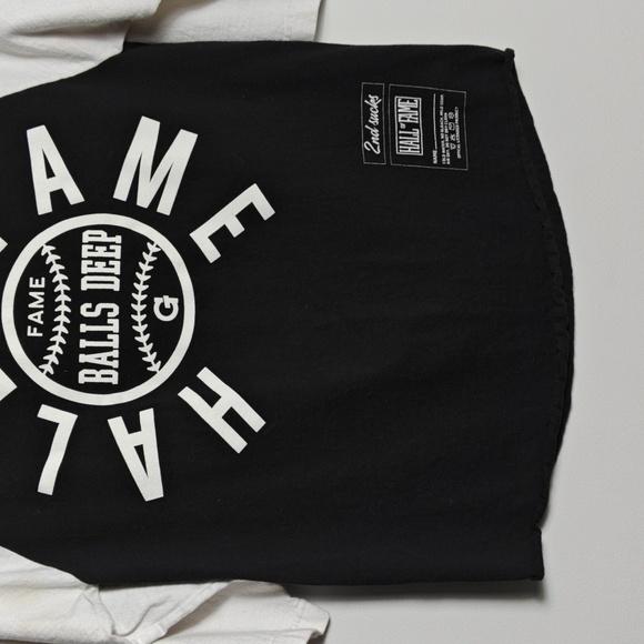 HALL OF FAME Balls Deep 2nd Sucks 3/4 Sleeve Shirt Size Small - Picture 4 of 15